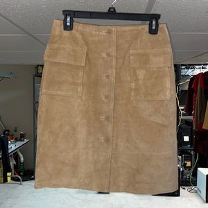 Mossimo tan leather skirt